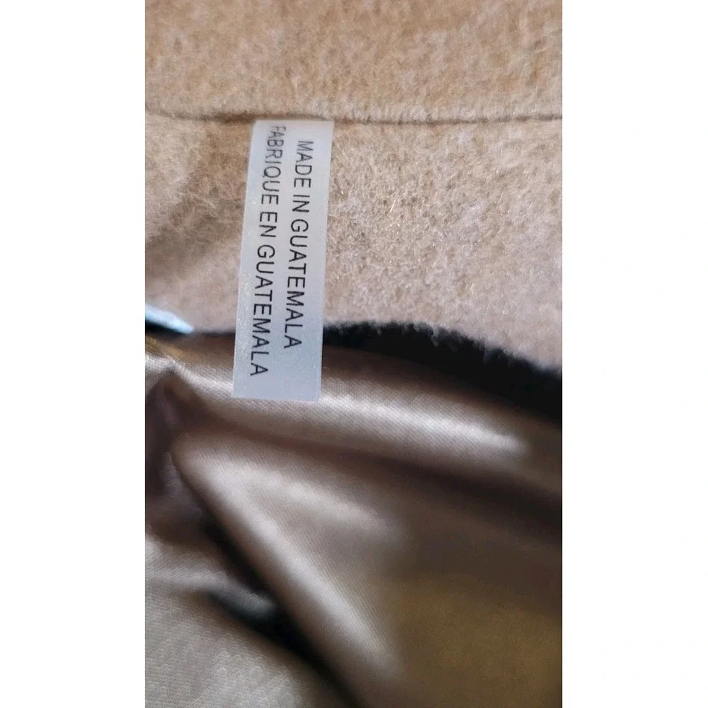 Kristen Blake Camel Brown Wool Blend Coat Womens Size 12 Button Up Winter‎ Boho
